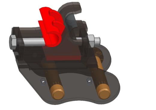 适用于小型挖掘机快速连接器的机械快换挂接装置缩略图